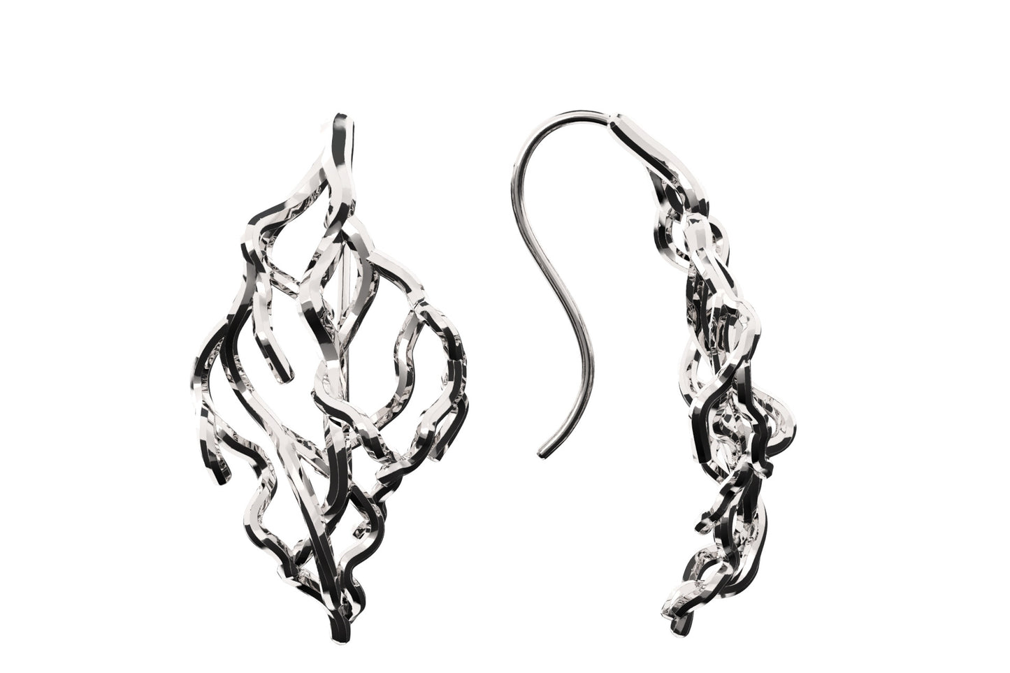Rhodium Plated or Sterling Silver