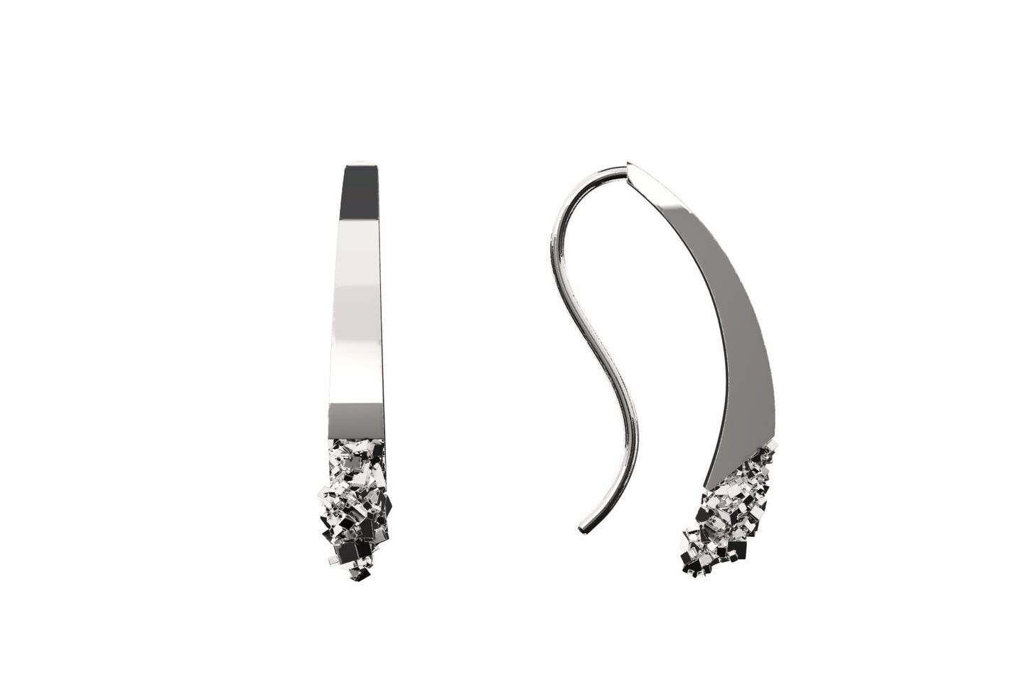 Rhodium Plated or Sterling Silver