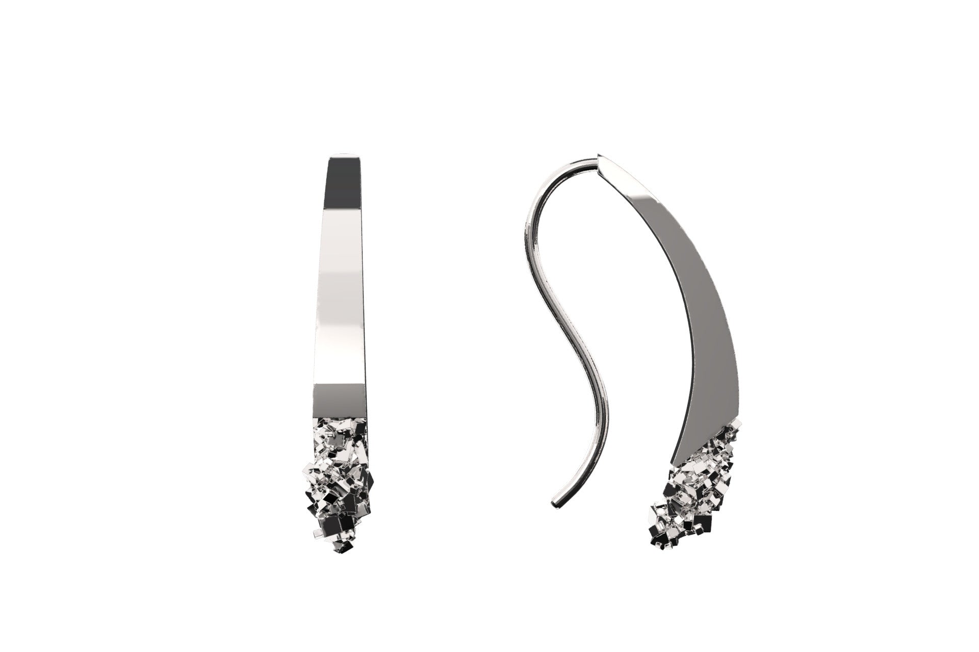 Rhodium Plated or Sterling Silver